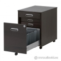 IKEA Galant Espresso 4 Drawer Rolling Pedestal, Locking